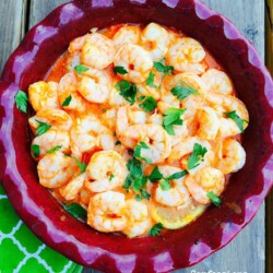 Baked Buffalo Shrimp with Goat Cheese Sauce {21 Day Fix Recipe} - Confessions of a Fit Foodie