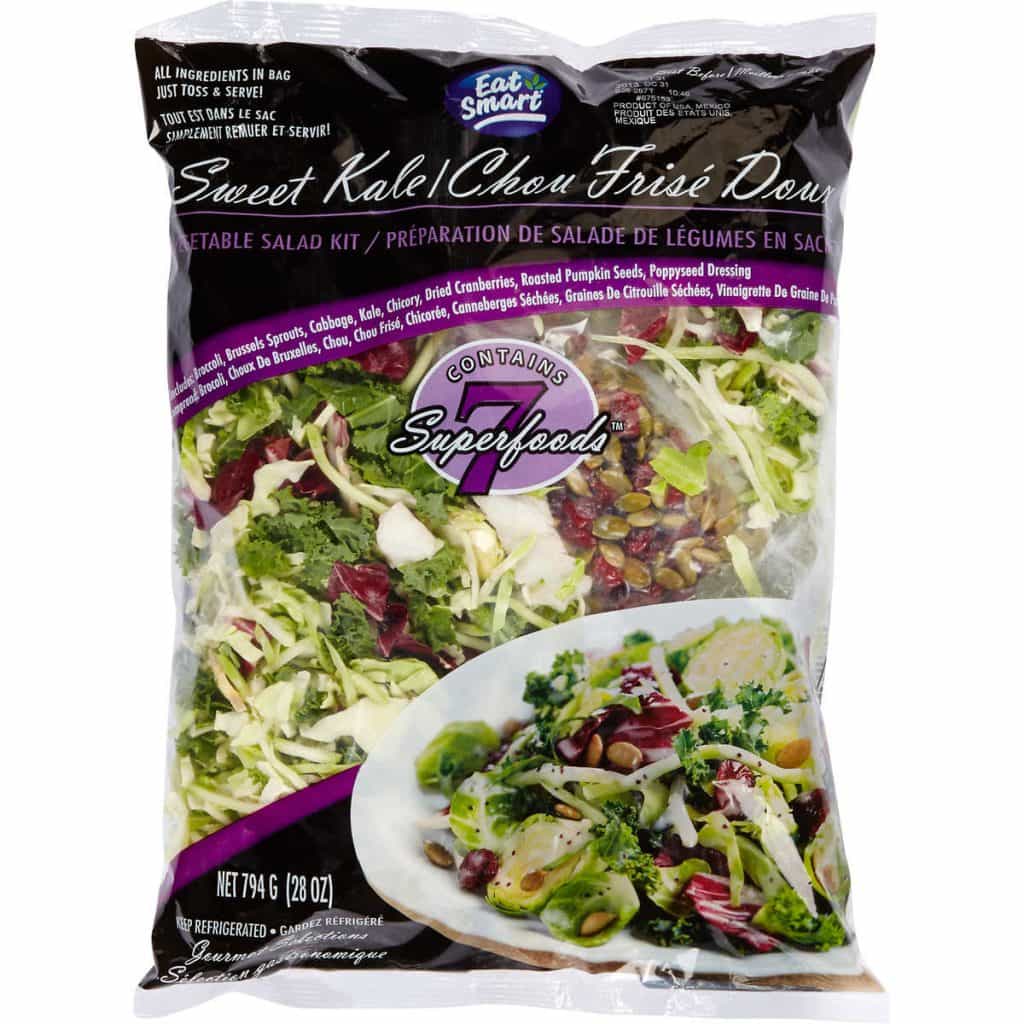 A bag of prepackaged salad mix found at Costco