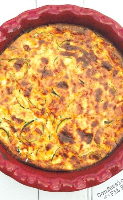 Crustless Zucchini Quiche - A 21 Day Fix recipe, from Confessions of a Fit Foodie