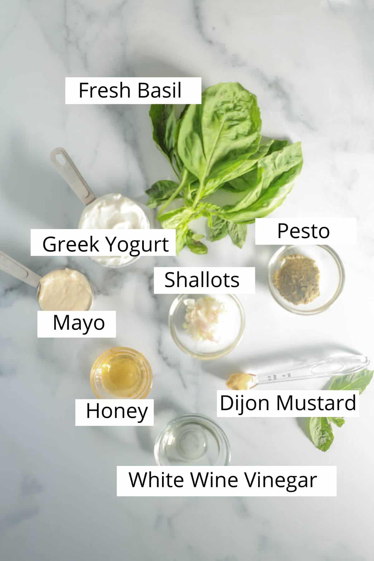 Ingredients for Green Goddess Dressing from Panera.