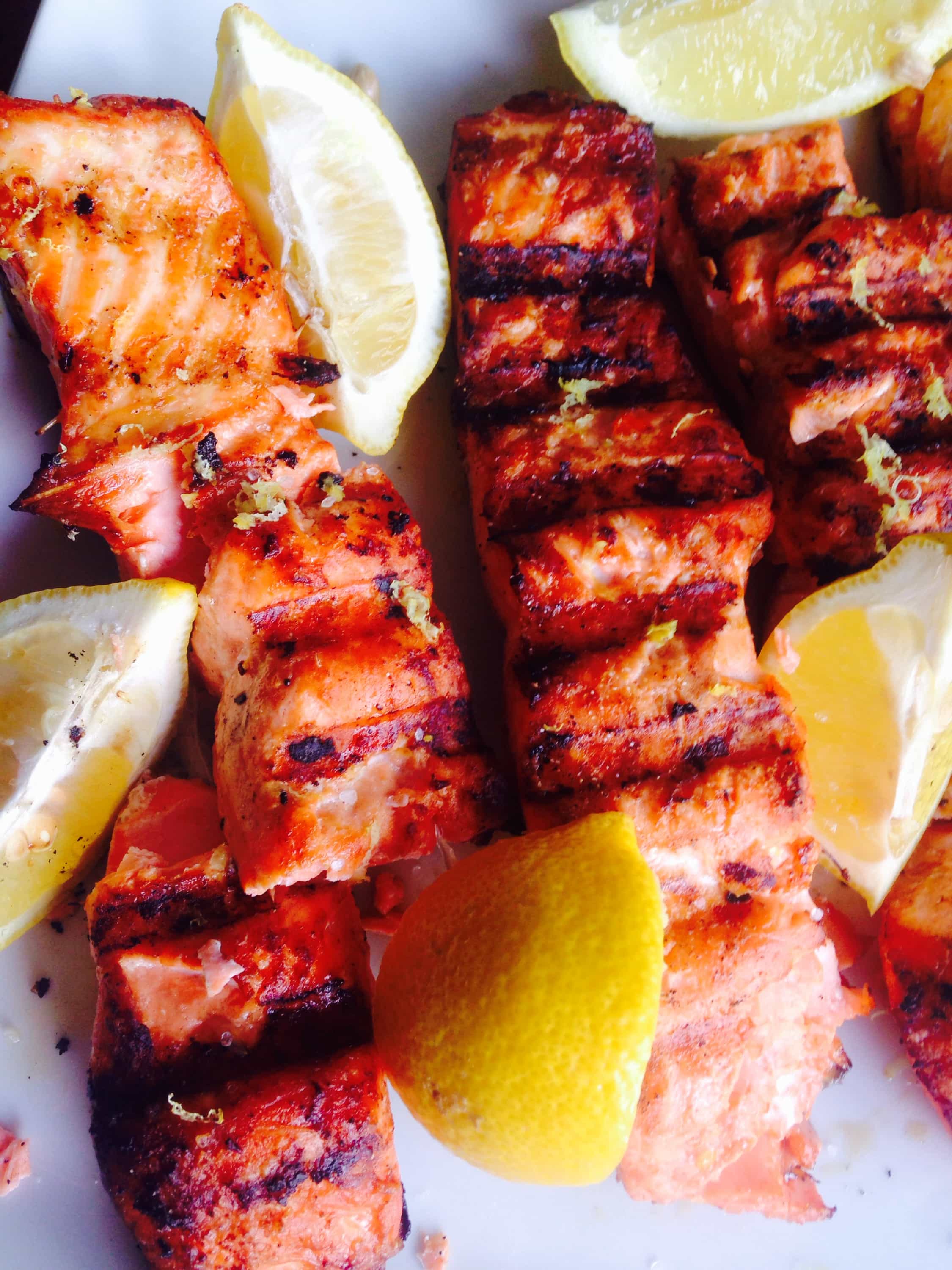 Lemon Grilled Salmon {21 Day Fix} - A healthy recipe from Confessions of a Fit Foodie