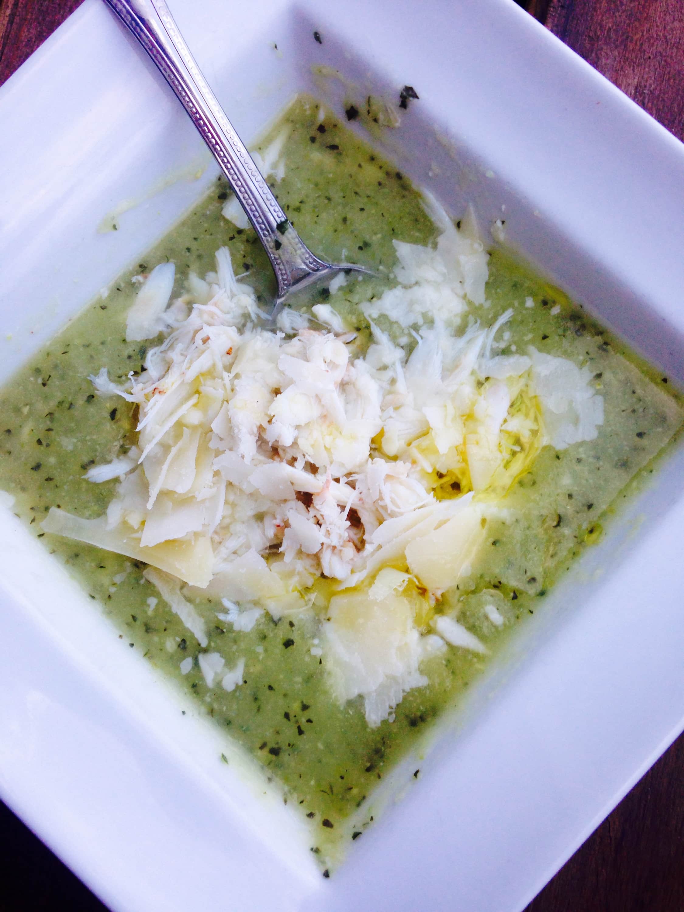 Zucchini crab soup is a delicious 21 Day Fix recipe. The soup is delicious hot or chilled, and it's a great way to use garden zucchini. 