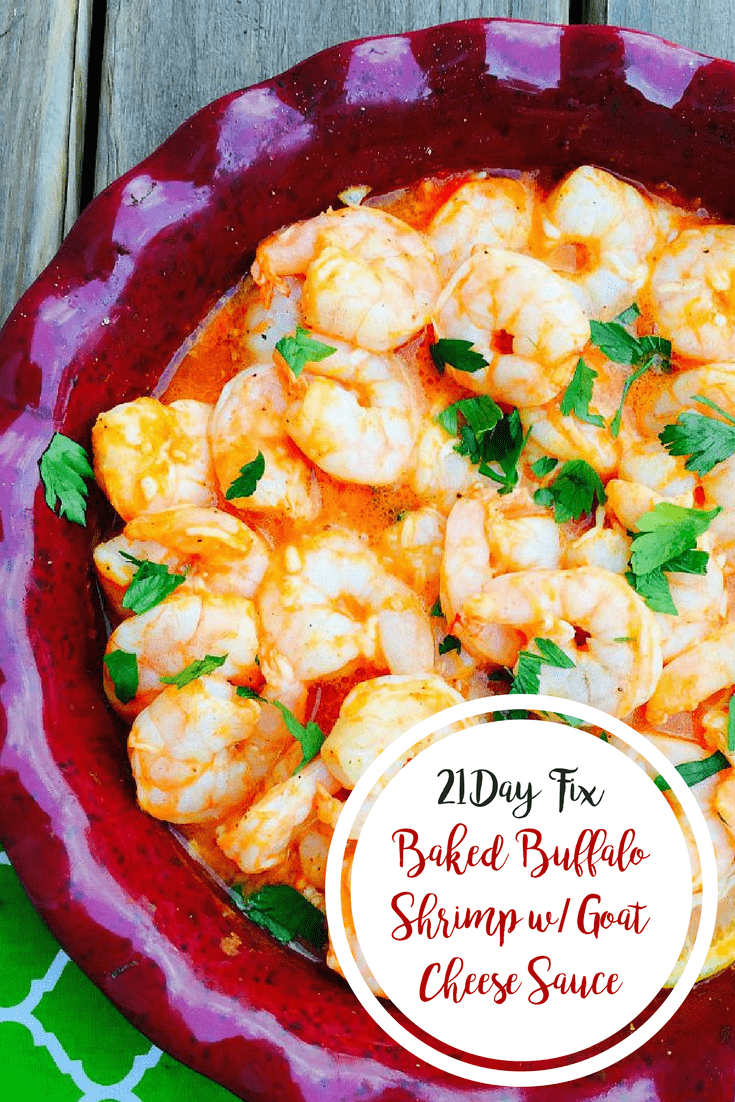 Baked Buffalo Shrimp w: Goat Cheese Sauce {21 Day Fix} | Confessions of a Fit Foodie 